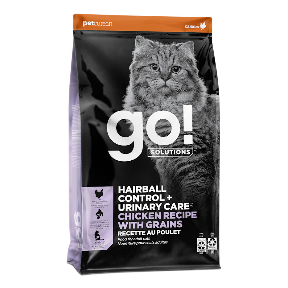 GO! Hairball Control + Urinary Care Chicken with Grains Cat Dry Food