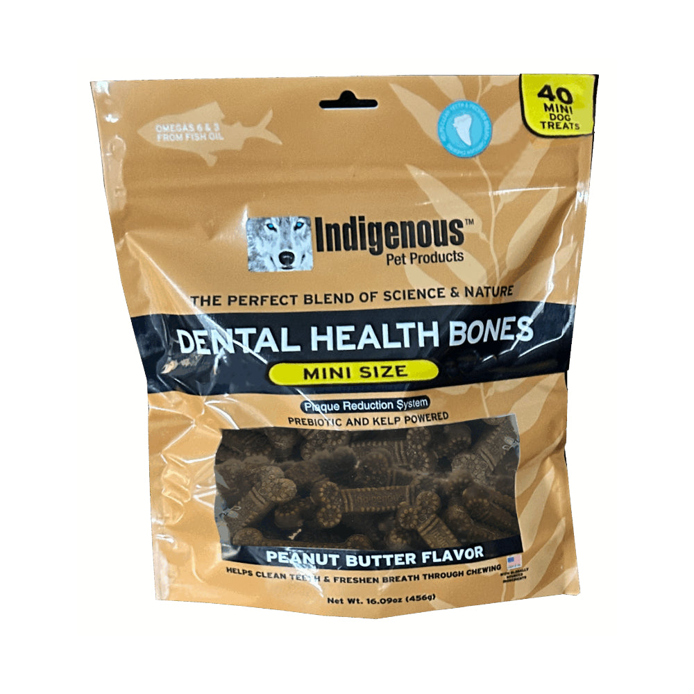 Indigenous Peanut Butter Mini Dental Health Bones Dog Treats