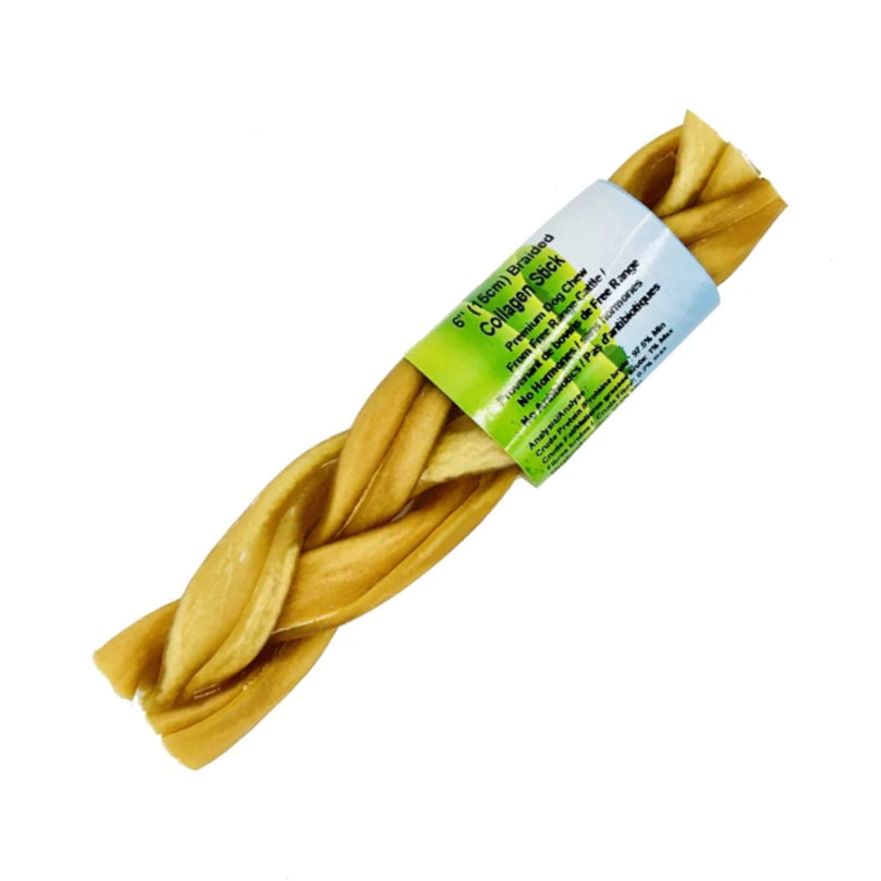 Nature's Own 6" Braided Collagen Stick for Dogs
