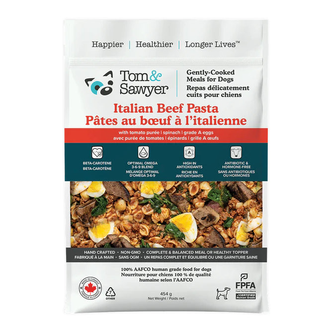 Tom&Sawyer Italian Beef Pasta Cooked Dog Food