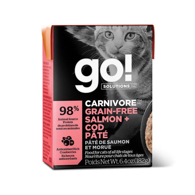 GO! Carnivore Grain-Free Salmon + Cod Pâté Cat Wet Food