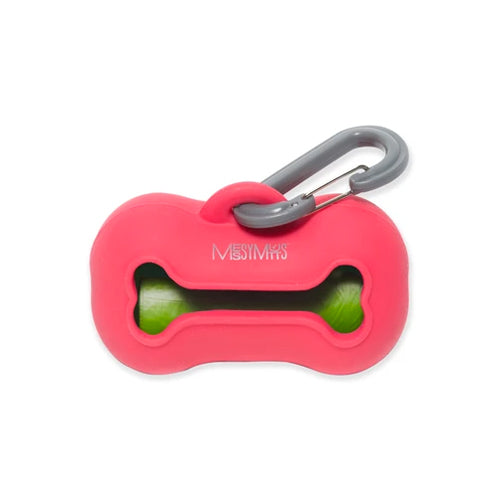 Messy Mutts Watermelon Silicone Waste Bag Holder with 15 Bags