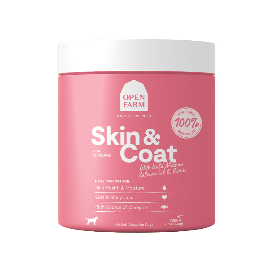 Open Farm Skin & Coat Supplement Chews for Dogs