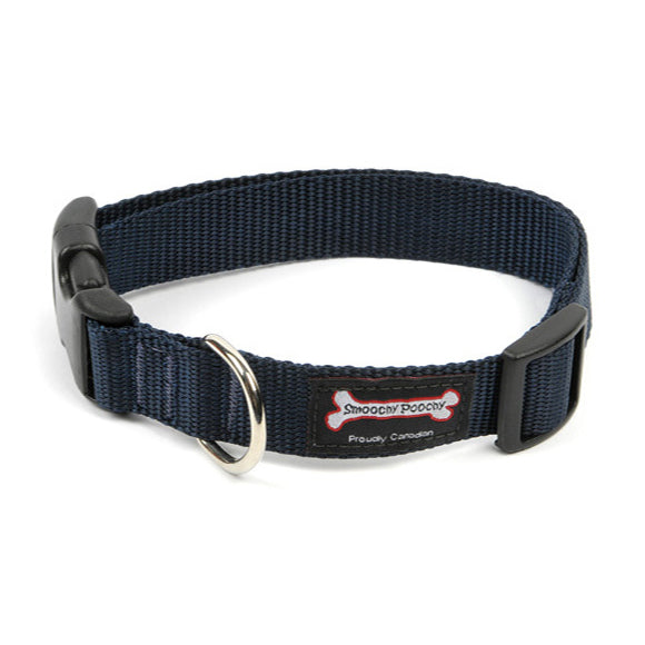 Smoochy Poochy Navy Nylon Collar for Dogs