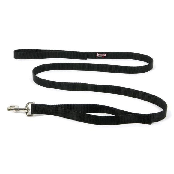 Smoochy Poochy Black Nylon Leash for Dogs