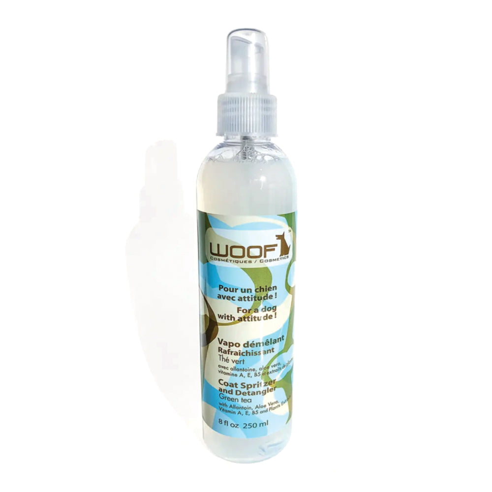 Woof Cosmetics Green Tea and Shea Butter Spritzer and Detangler for Dogs
