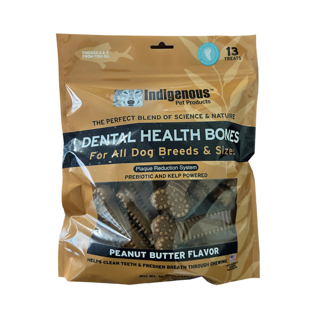 Indigenous Peanut Butter Dental Health Bones Dog Treats