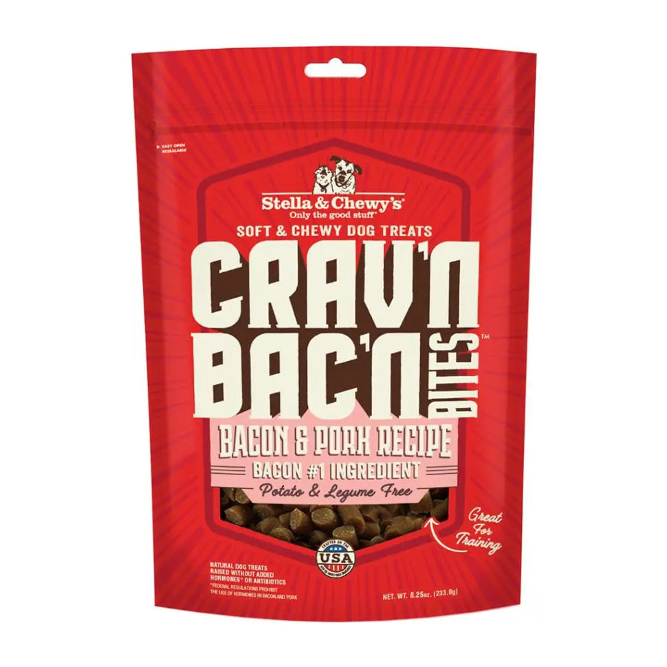 Stella & Chewy’s Bacon & Pork Crav’n Bac’n Bites Dog Treats