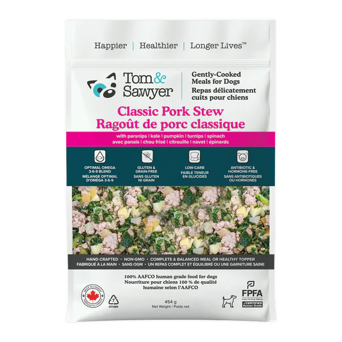 Tom&Sawyer Classic Pork Stew Cooked Dog Food