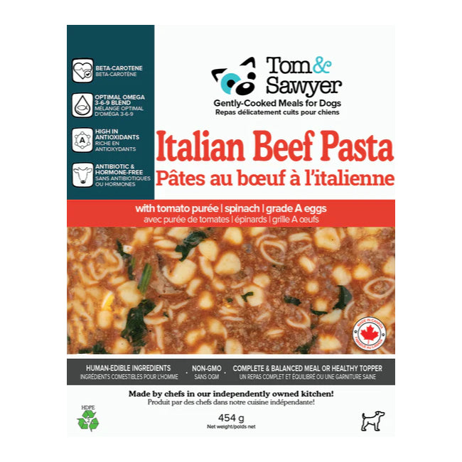 Tom&Sawyer Italian Beef Pasta Cooked Dog Food