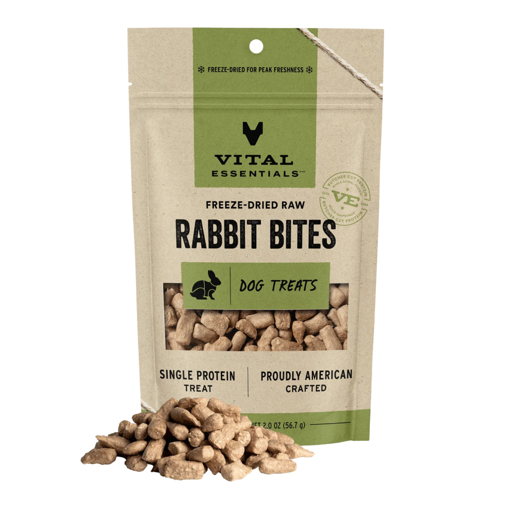 Vital Essentials Rabbit Bites Freeze-Dried Dog Treats