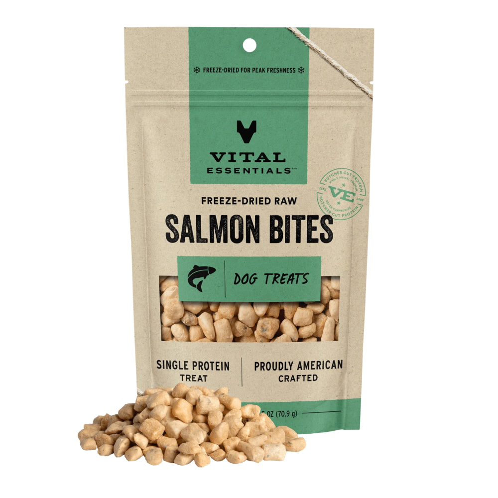 Vital Essentials Salmon Bites Freeze-Dried Dog Treats