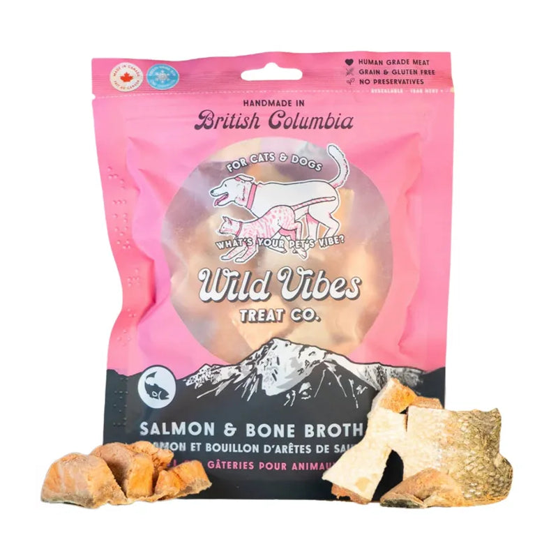 Wild Vibes Salmon & Bone Broth Dog & Cat Treats