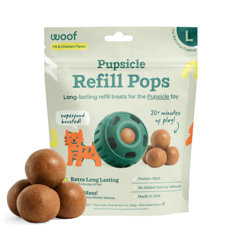 Woof PB & Chicken Pupsicle Pops Dog Treats