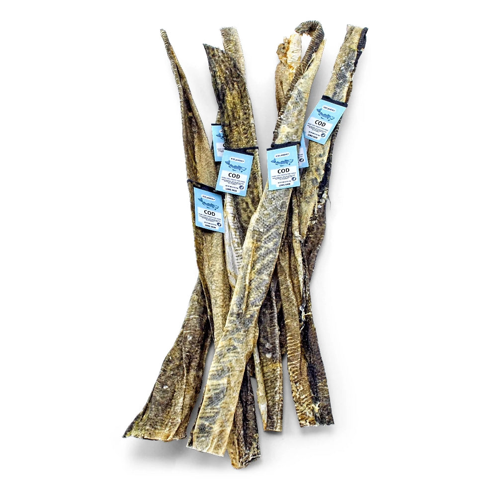 Icelandic+ Long Cod Skin Strips for Dogs