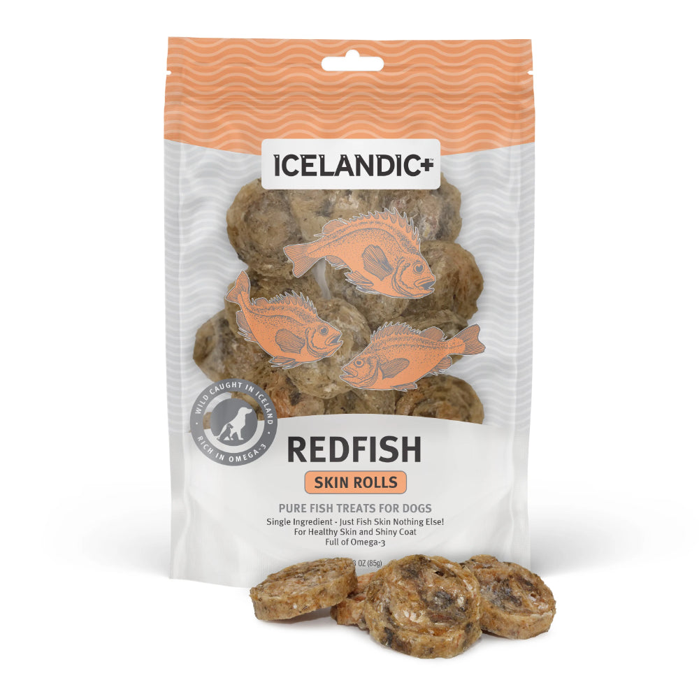Icelandic+ Redfish Skin Rolls Dog Treats